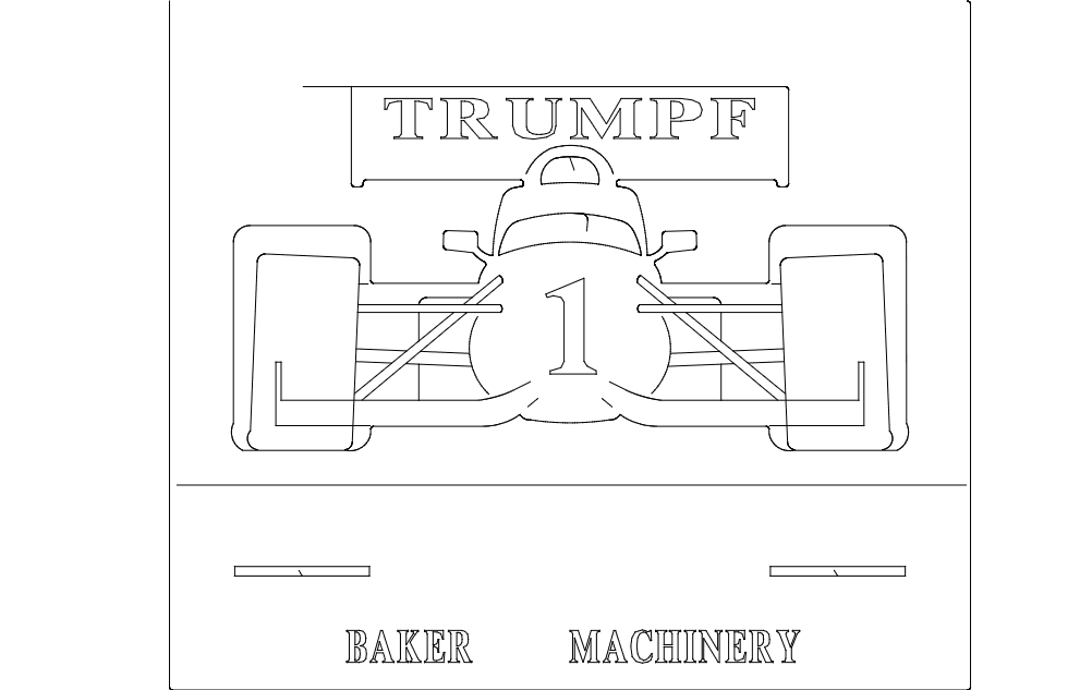 Formula 1 Race Car Wall Art DXF Vector File