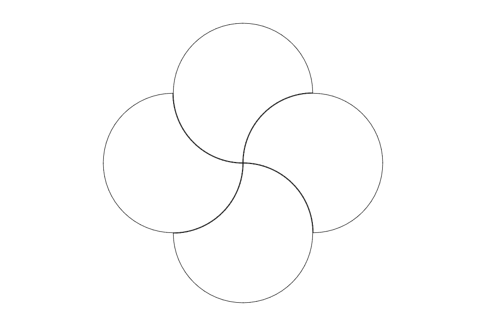 Four-Leaf Clover Coffee Table DXF Vector Design