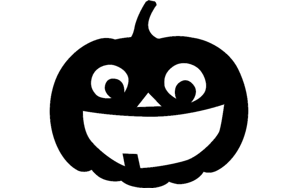 Friendly Jack-o'-Lantern Halloween Vector DXF File
