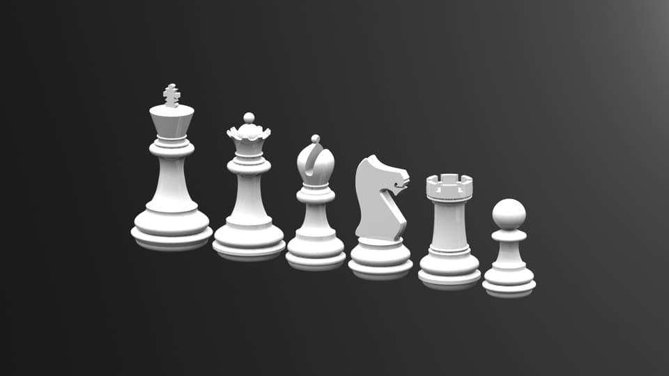 Full Chess Set 3D Design for Laser Cutting and CNC - DXF File