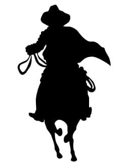 Galloping Cowboy Silhouette Vector Design for Laser Cutting