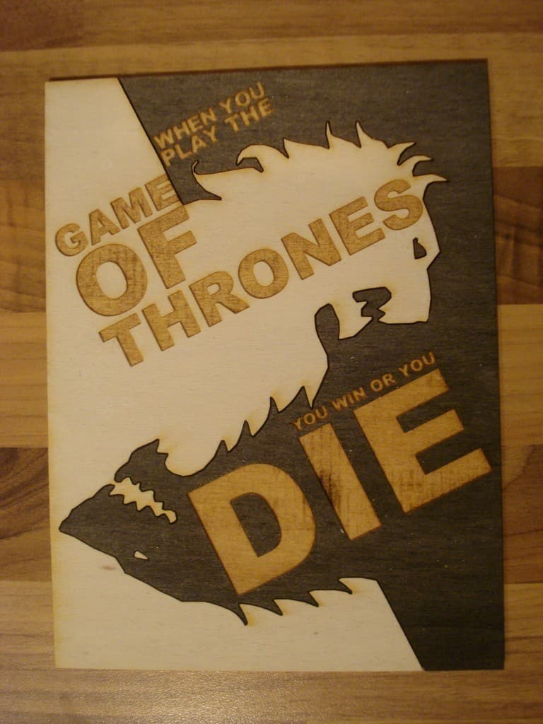 Game of Thrones Laser Cut Wooden Poster Vector File (CDR)