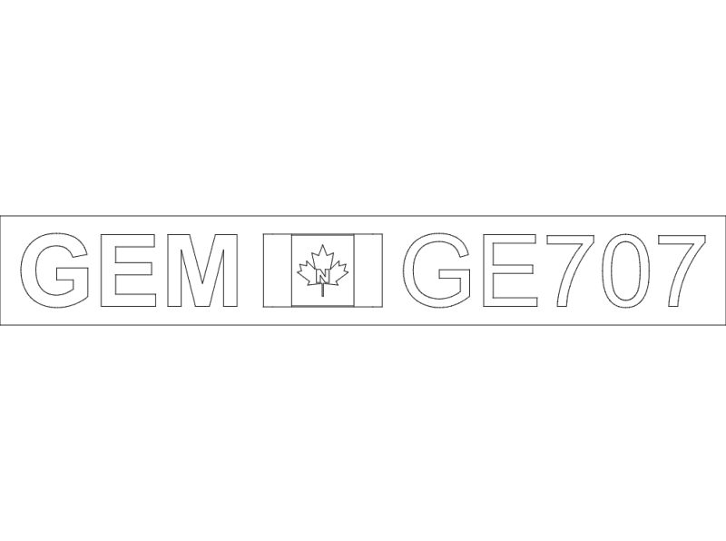 Gemini Sink Logo GE707 Vector DXF File