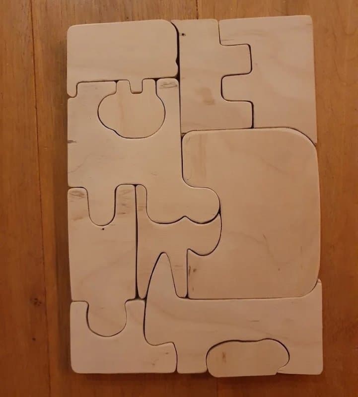 Geometric Animal Jigsaw Puzzle Vector Laser Cut File