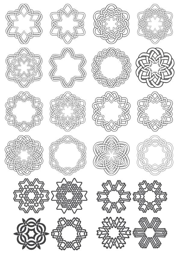 Geometric Celtic Knot Mandalas Collection - Free Vector Set