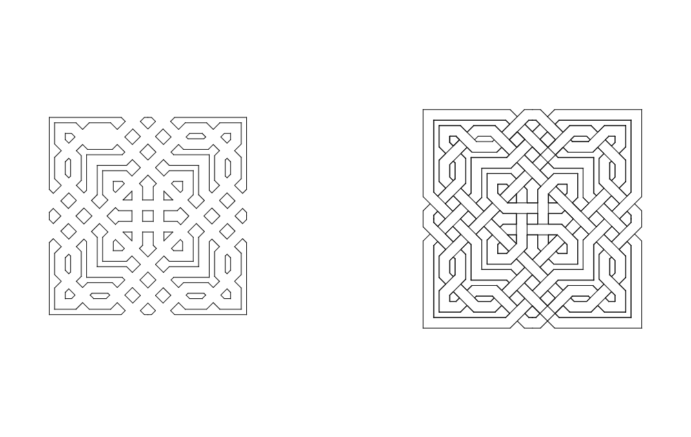 Geometric Celtic Knot Patterns DXF Vector File