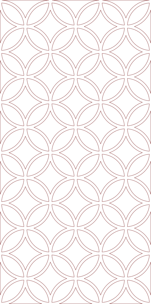 Geometric Circle Pattern Room Divider DXF