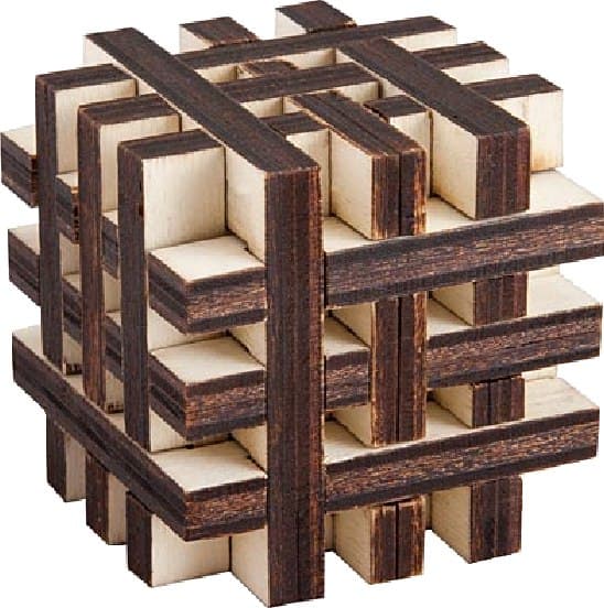 Geometric Criss Cross 3D Puzzle Laser Cut Vector File