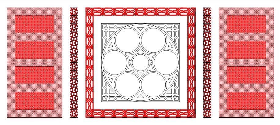 Geometric Decorative Screen Panel Vector Design (DXF, SVG, AI)