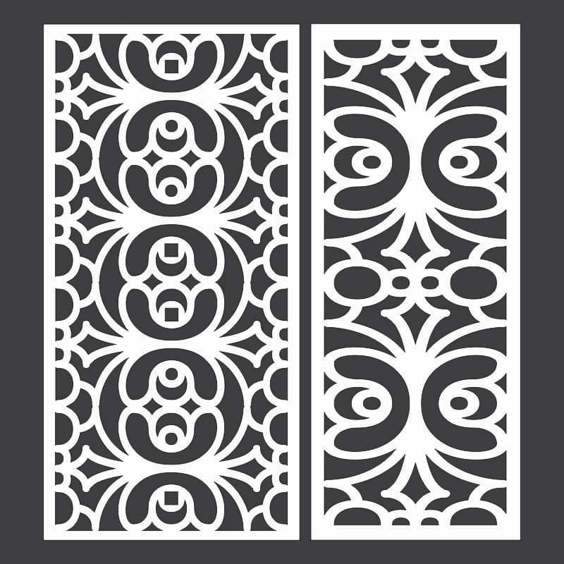 Geometric Decorative Screen Panel Vector DXF File