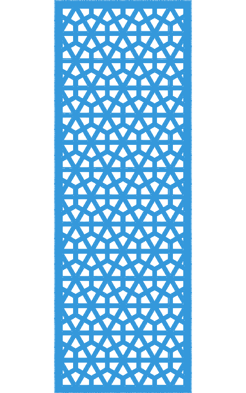 Geometric Hexagonal Room Divider Screen DXF File