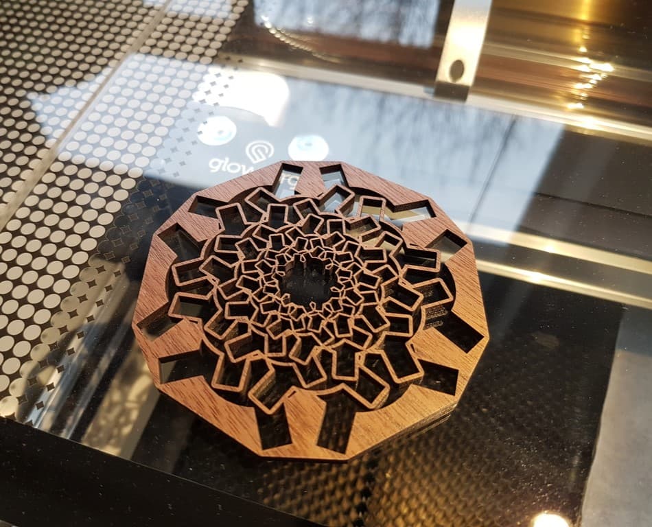 Geometric Inward Arrows Mandala Coaster Vector SVG File