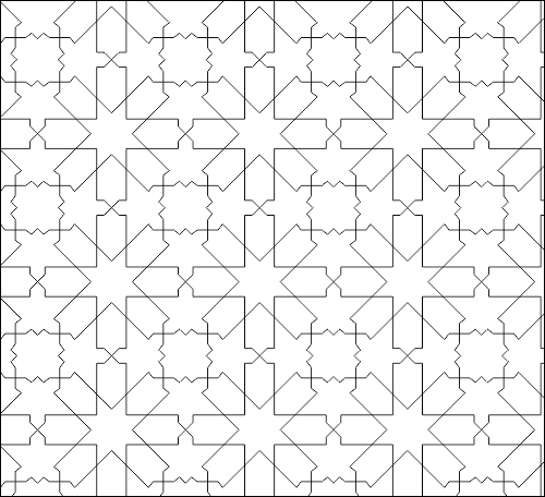 Geometric Islamic Jali Pattern Vector Design for Laser Cutting