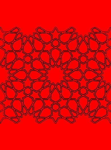 Geometric Islamic Pattern Room Divider DXF Template