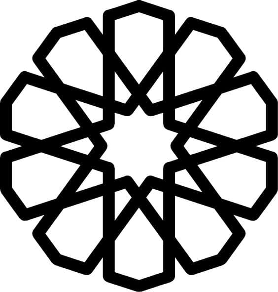 Geometric Islamic Star Mandala Vector DXF File