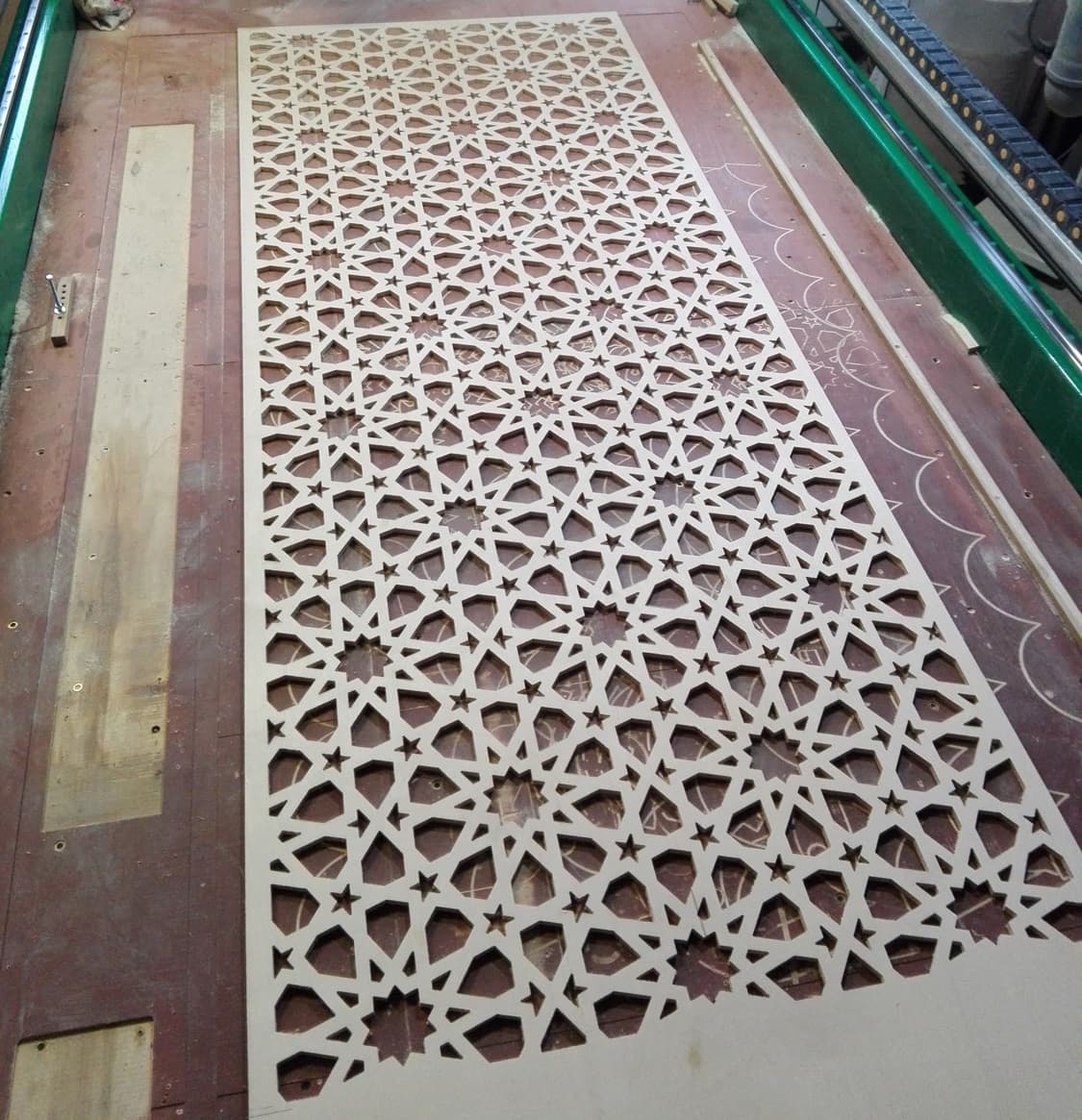 Geometric Islamic Star Pattern Decorative Screen DXF Vector