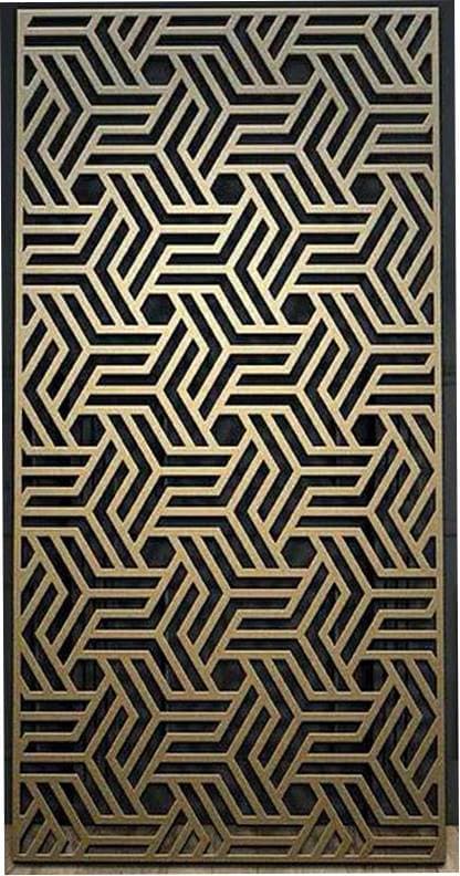 Geometric Jali Screen Pattern DXF CDR Vector Design