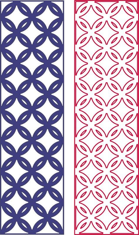 Geometric Lattice Decorative Panel Vector DXF File