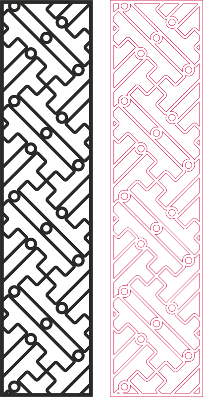 Geometric Lattice Room Divider Vector File for Laser Cutting DXF
