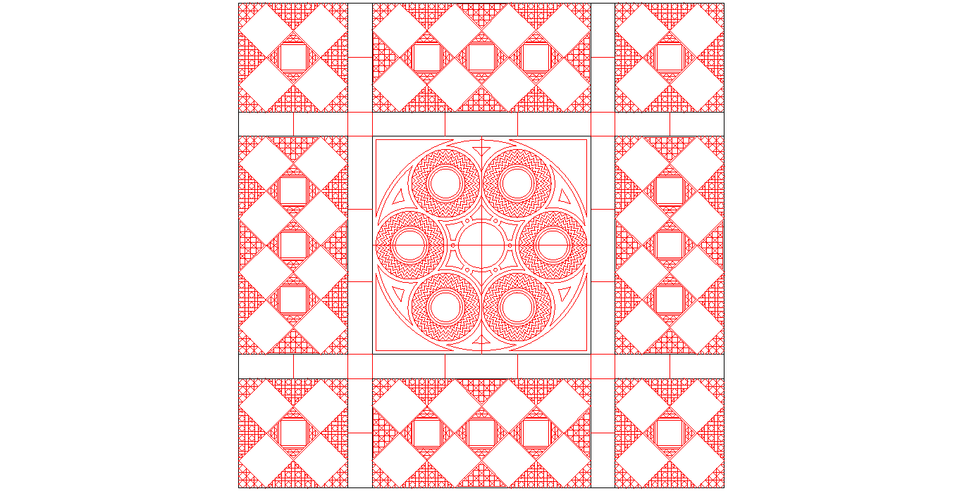 Geometric Pattern Laser Cut Design Vector File (DWG)