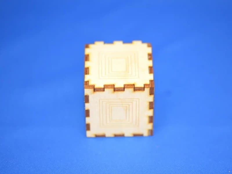 Geometric Square Pattern Laser Cut Box Vector File