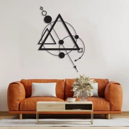 Geometric Triangle Modern Wall Art Vector File for Laser Cut