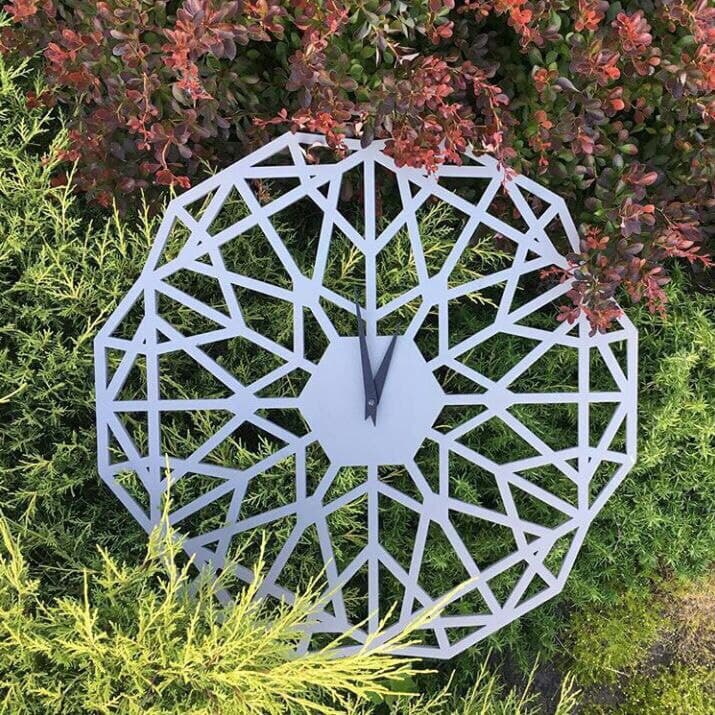 Geometric Wall Clock Laser Cut Template Free Vector File