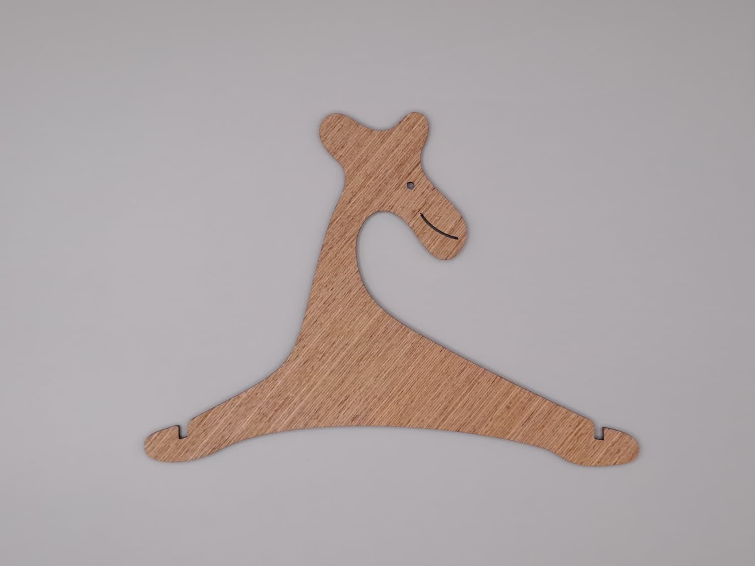 Giraffe Shaped Baby Clothes Hanger Laser Cut Vector File