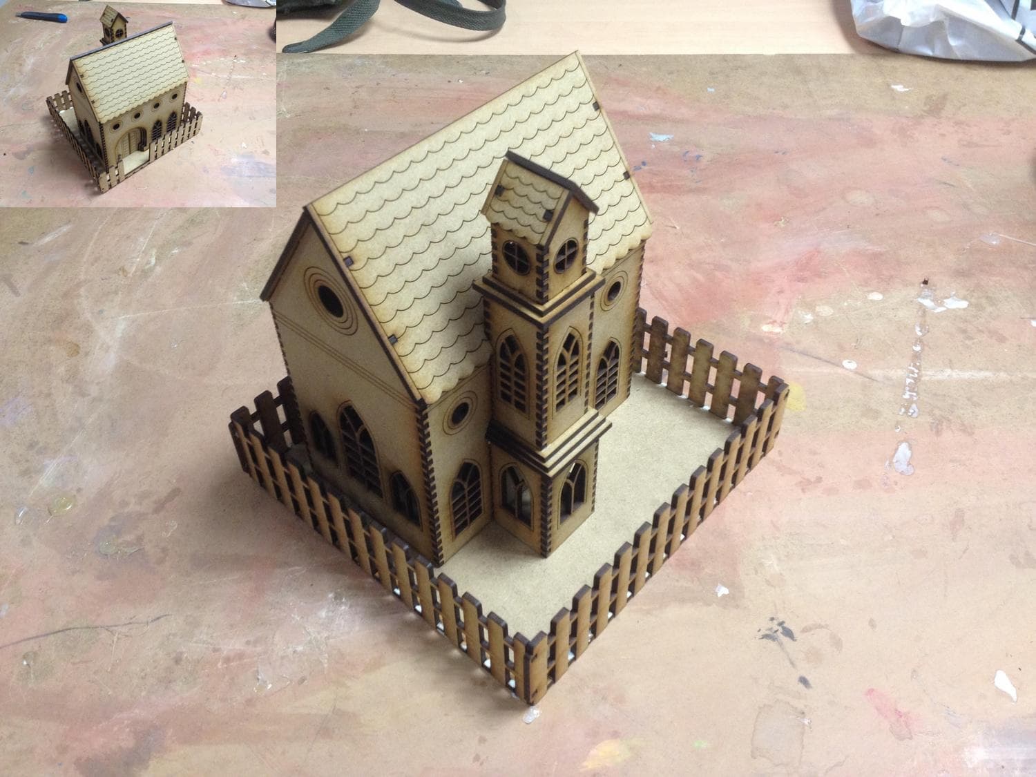 Gothic Church Model 3D Laser Cut Plan SVG File