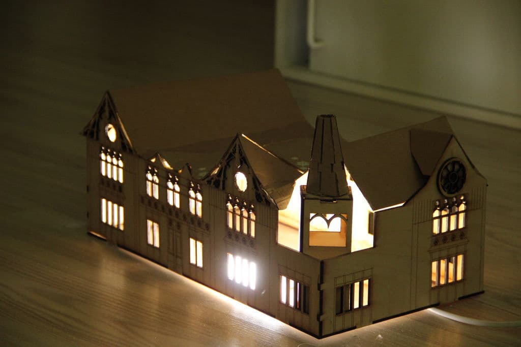 Gothic House Lamp Laser Cut Vector File DXF