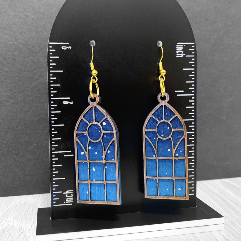 Gothic Window Earring Laser Cut Vector File