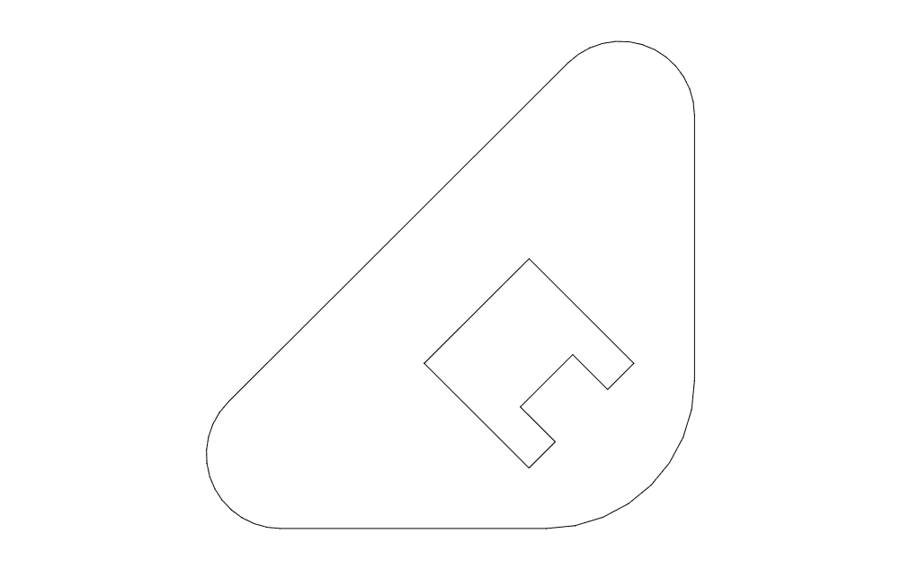 Gusset Style Bottle Opener Vector DXF File