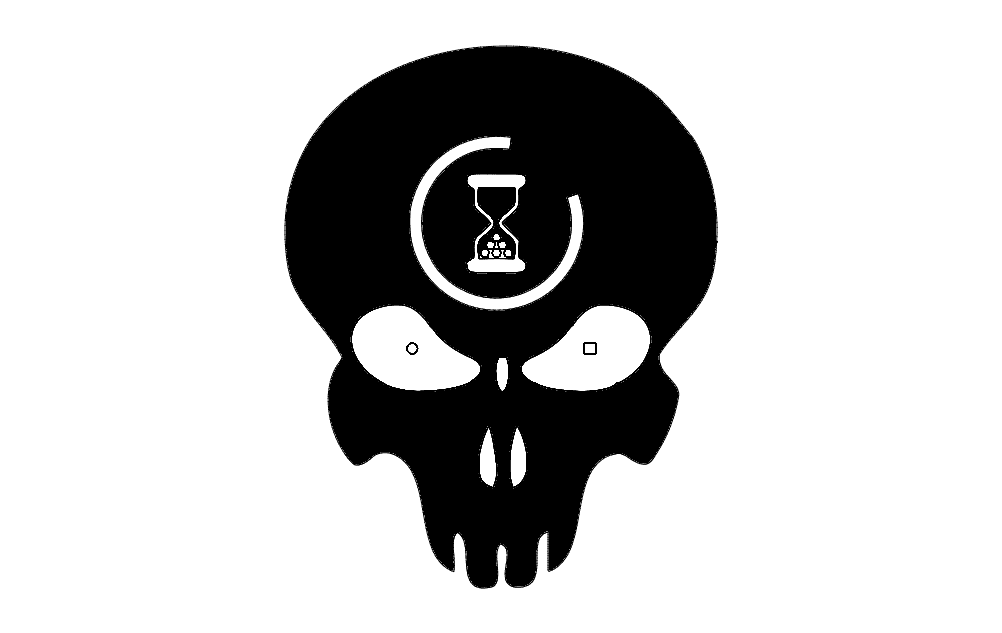 Halo Skull Hourglass Silhouette Vector File for CNC
