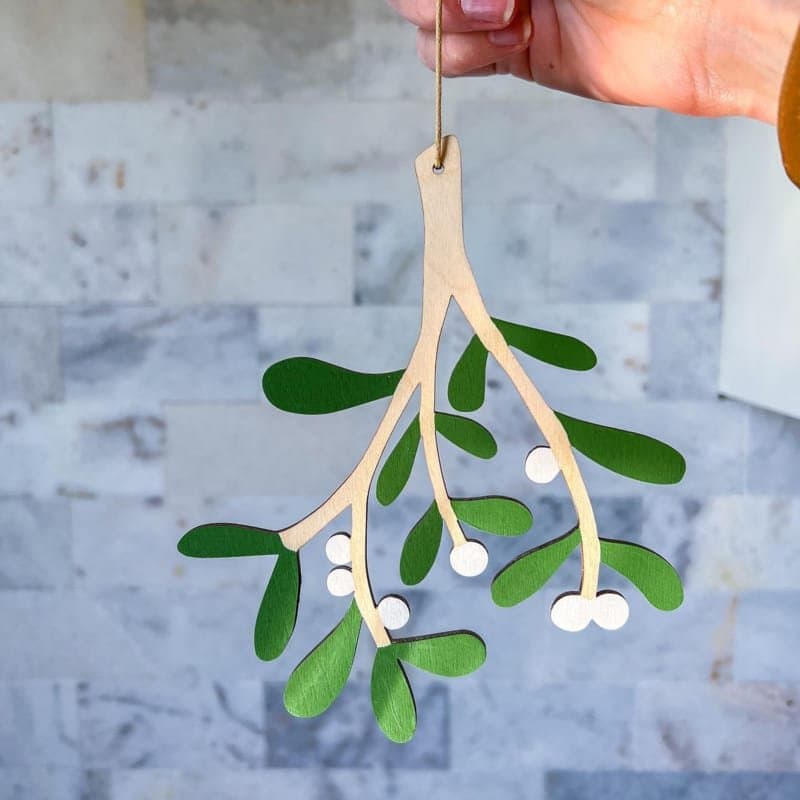 Hanging Mistletoe Christmas Ornament Vector File
