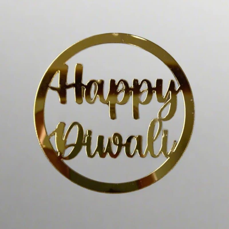 Happy Diwali Circular Sign Laser Cut Vector File