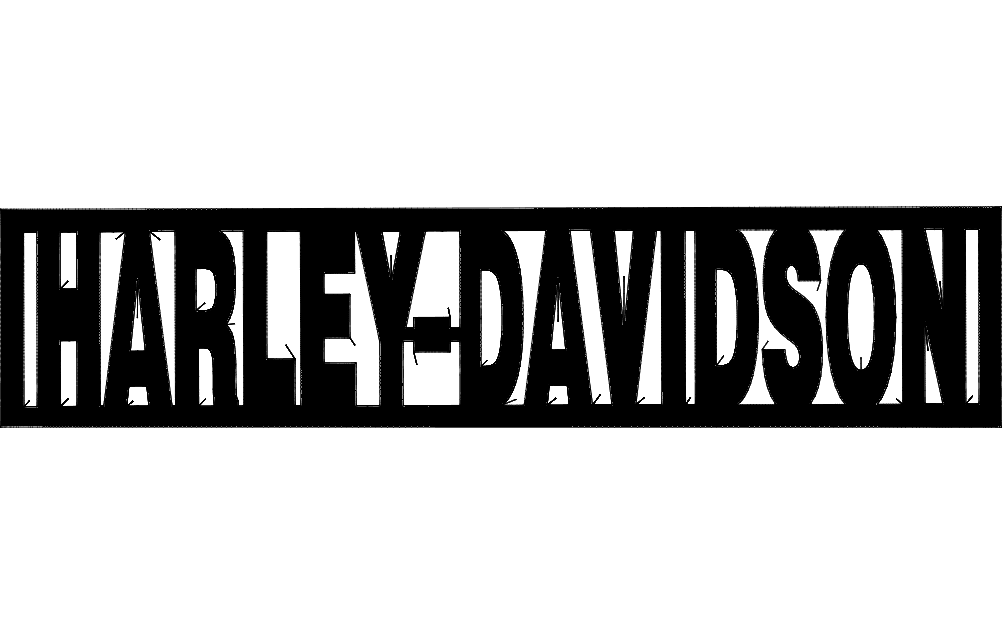 Harley-Davidson Logo Sign Vector DXF File