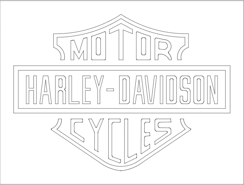 Harley-Davidson Logo Vector File for Laser Cutting (DXF)