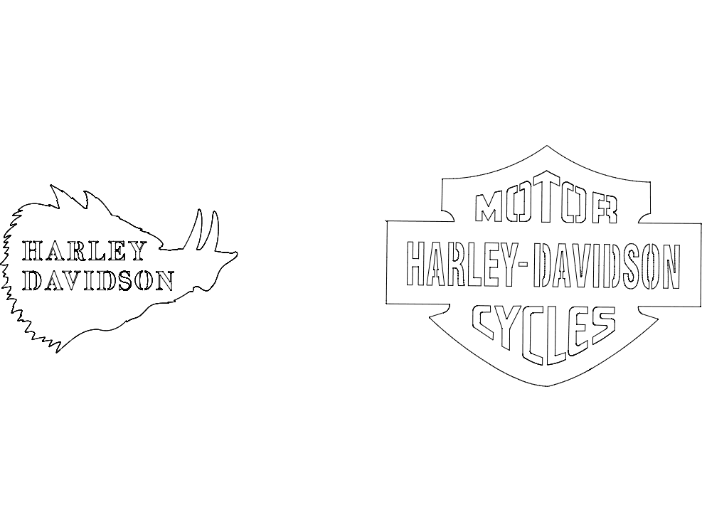 Harley-Davidson Logo Vector Files for Laser Cutting (DXF)