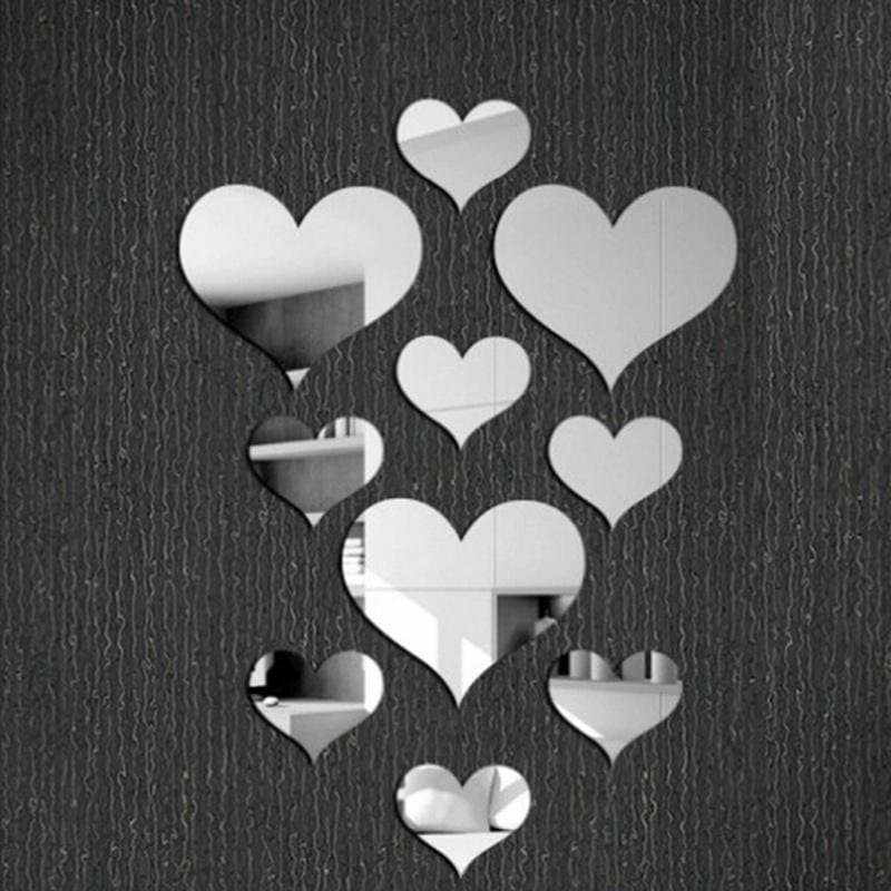 Heart Shape Mirror Wall Decor Vector Files for Laser Cutting