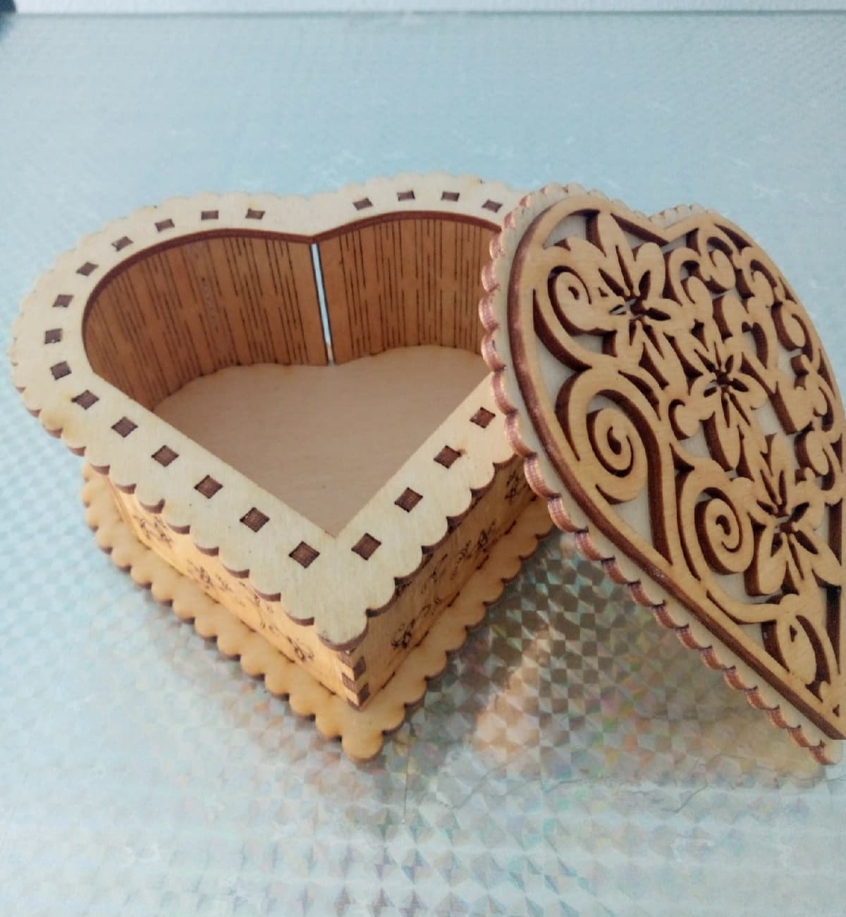 Heart Shaped Decorative Box Laser Cut Vector File