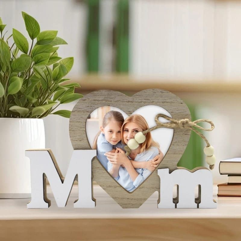 Heart Shaped Mom Photo Frame Laser Cut Vector File