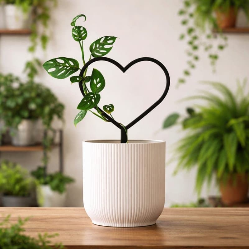 Heart Shaped Plant Trellis Vector File for Laser Cutting