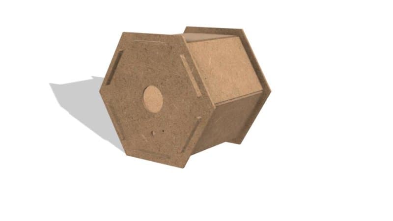 Hexagonal Bird House Laser Cut Vector File