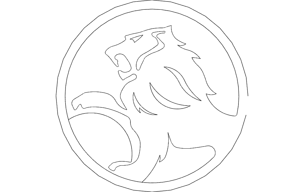 Holden Lion Logo Vector for Laser Cutting DXF File