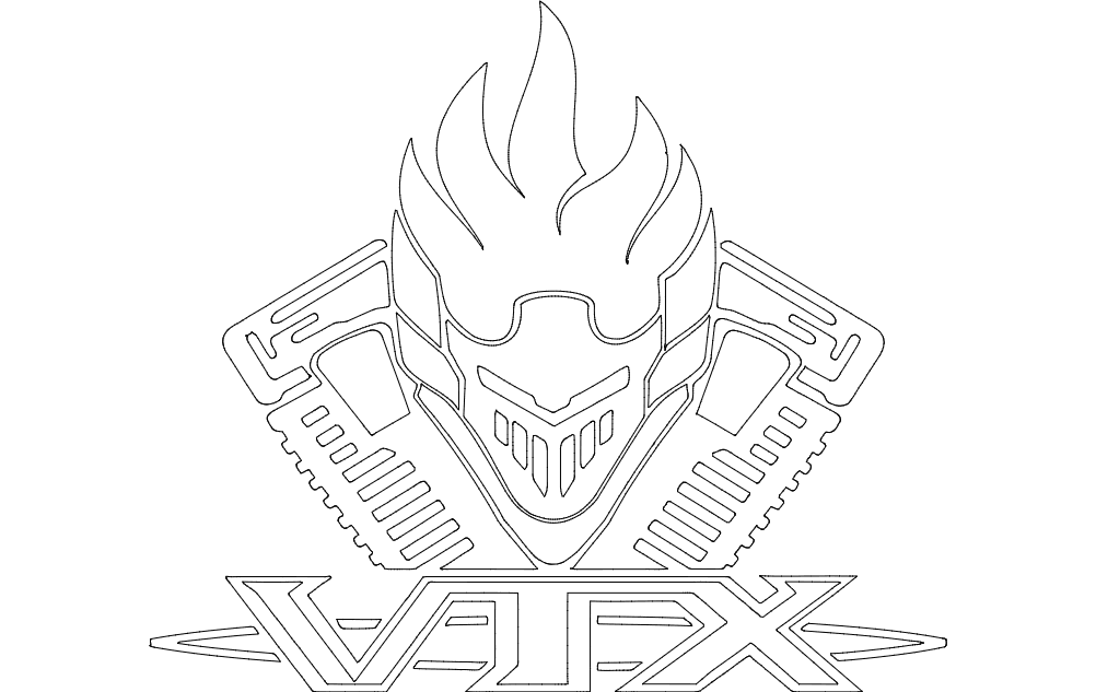 Honda VTX Motorcycle Emblem Vector File for CNC Cutting