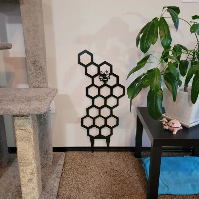 Honeycomb Bee Garden Trellis Laser Cut Vector File (SVG/DXF/AI)