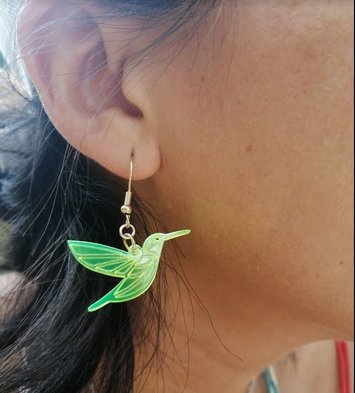 Hummingbird Earring Vector Design for Laser Cutting (AI, SVG)
