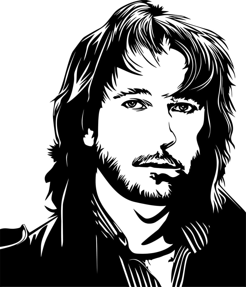 Igor Talkov Portrait Vector File for Laser Cutting