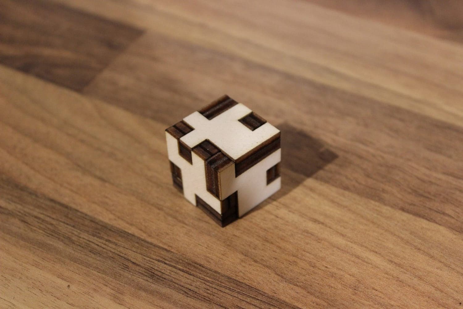 Interlocking 3D Cube Puzzle Vector Laser Cut File
