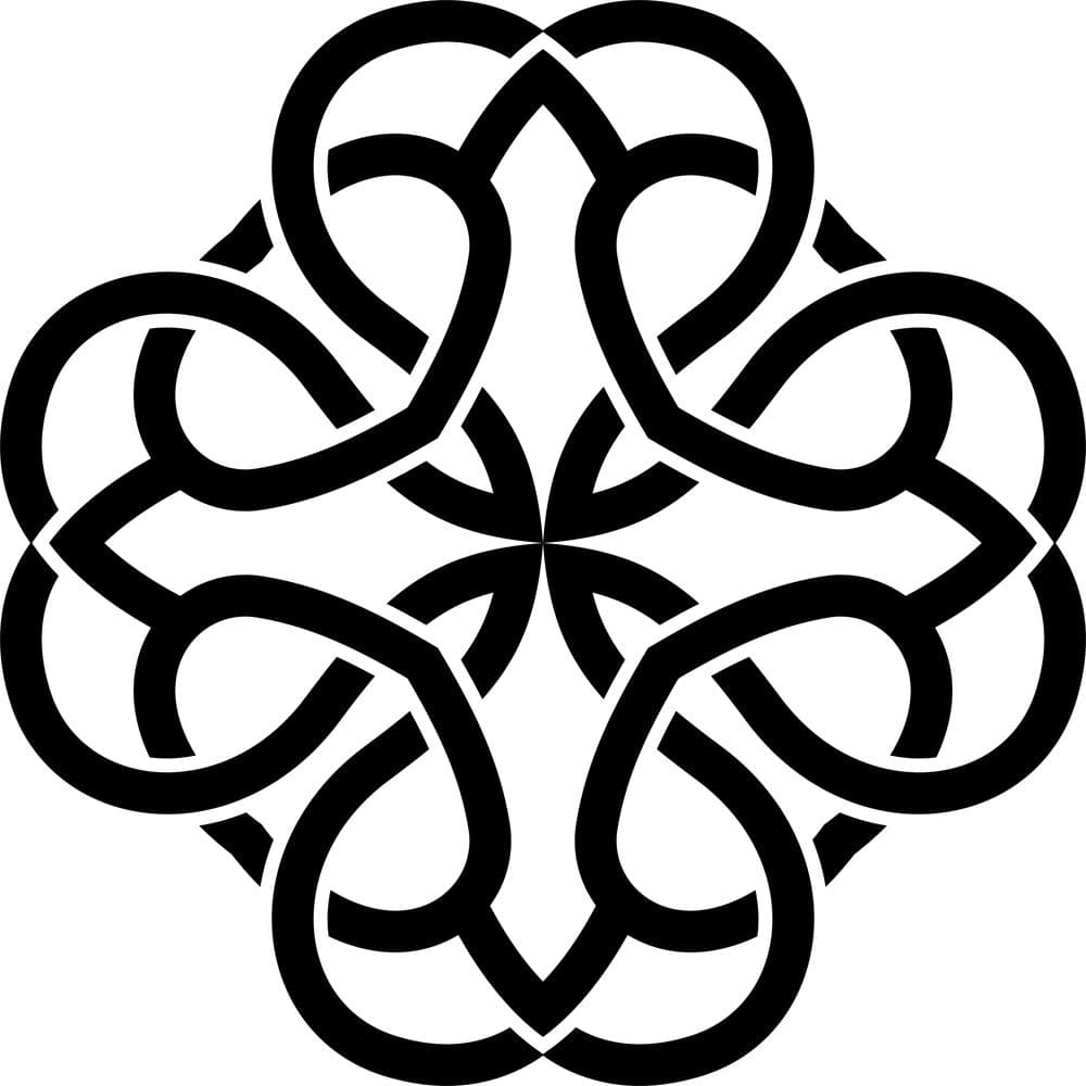 Interlocking Celtic Knot Mandala Vector Design for CNC